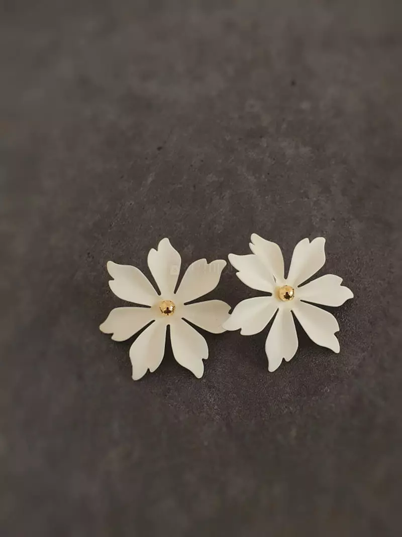 Blancchouette - Korean Women Fashion - #thelittlethings - Flower3 Earring - 5