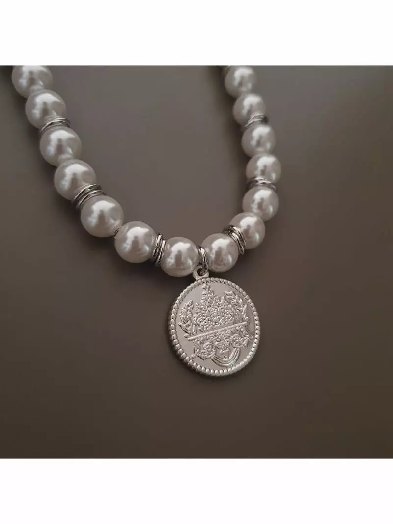 Blancchouette - Korean Women Fashion - #vintageinspired - Coin5 Necklace - 3
