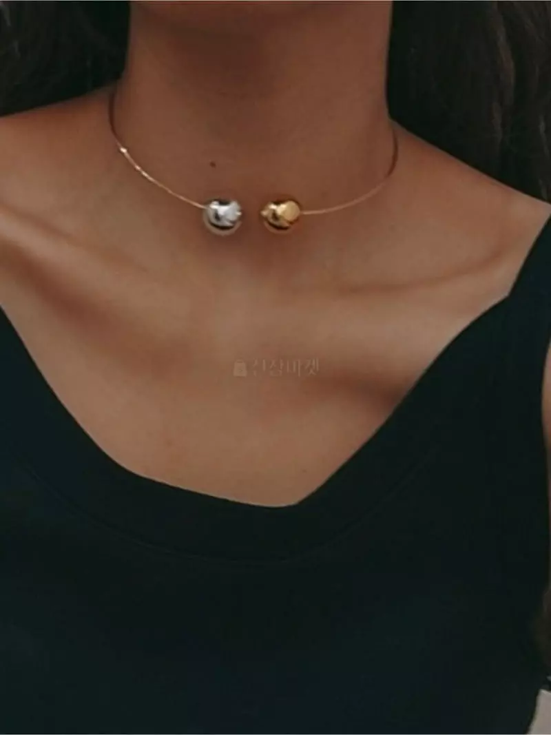 Blancchouette - Korean Women Fashion - #vintageinspired - Ball Choker - 3