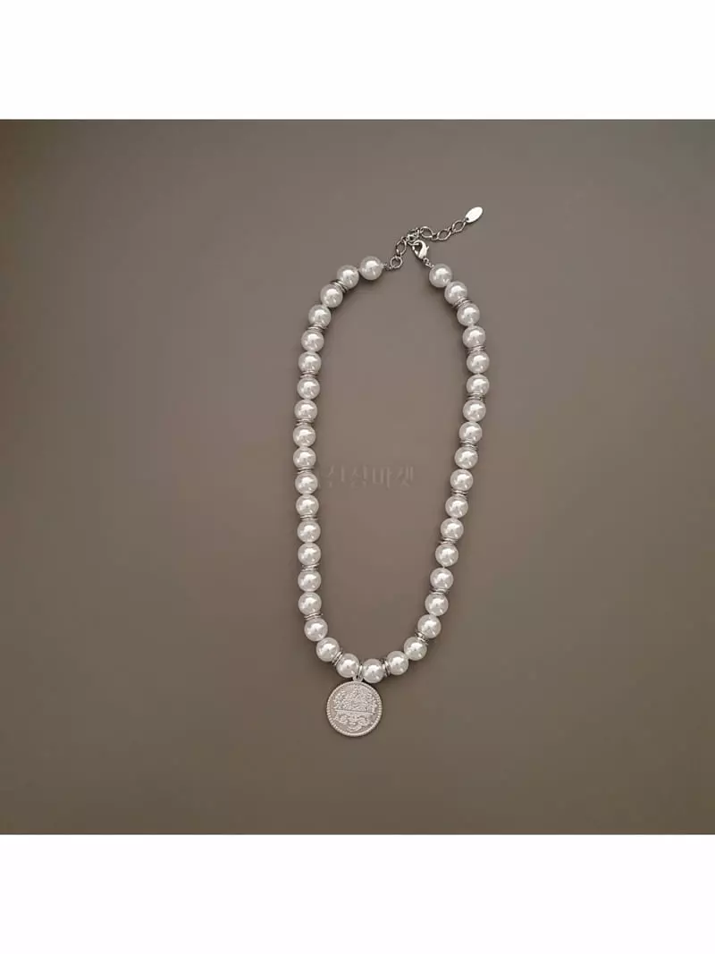 Blancchouette - Korean Women Fashion - #vintageinspired - Coin5 Necklace - 4