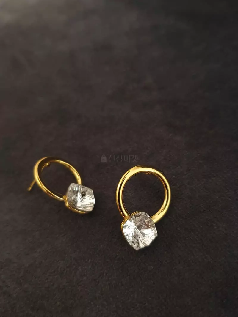 Blancchouette - Korean Women Fashion - #vintagekidsstyle - Crystal4 Earring - 3