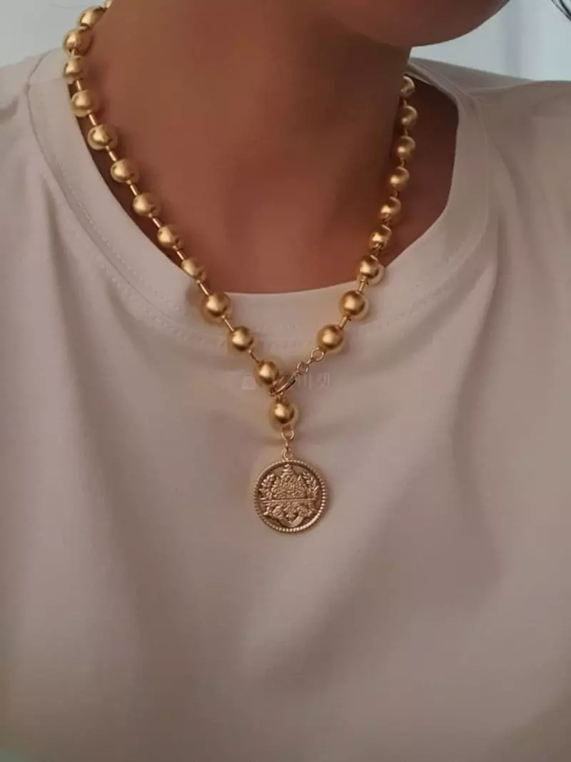 Blancchouette - Korean Women Fashion - #momslook - Coin6 Necklace - 4