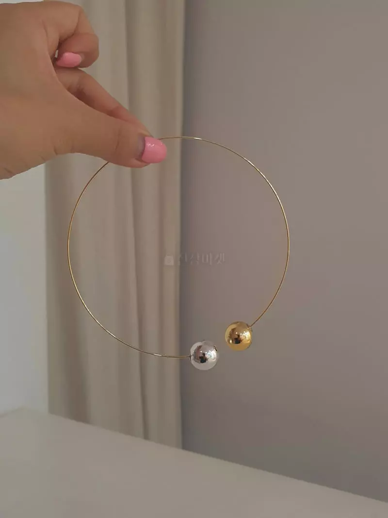Blancchouette - Korean Women Fashion - #womensfashion - Ball Choker - 2
