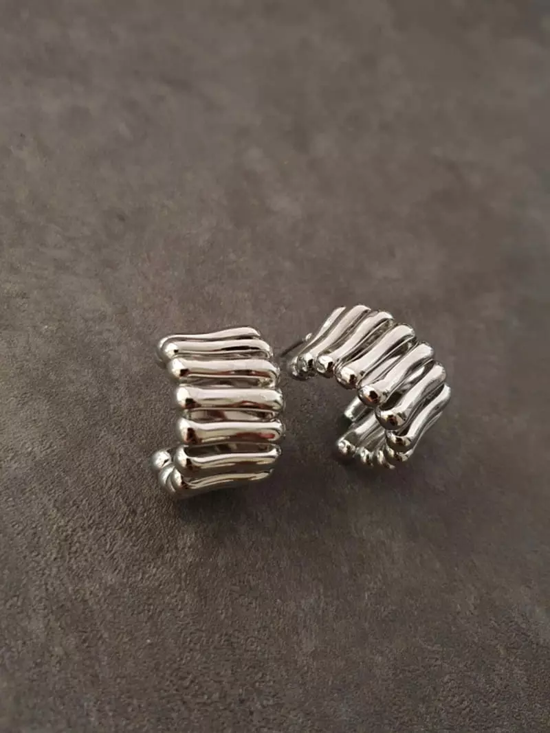 Blancchouette - Korean Women Fashion - #womensfashion - Rings3 Earring - 2