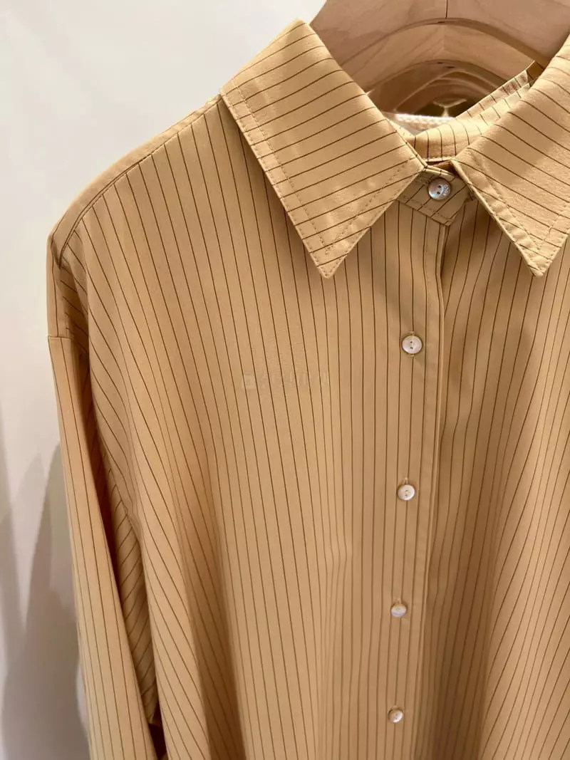 Bold - Korean Women Fashion - #vintageinspired - Stripes Cover Shirt - 4