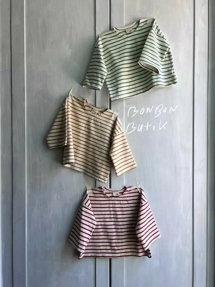 Bon Bon Butik - Korean Children Fashion - #minifashionista - Stripes Tee