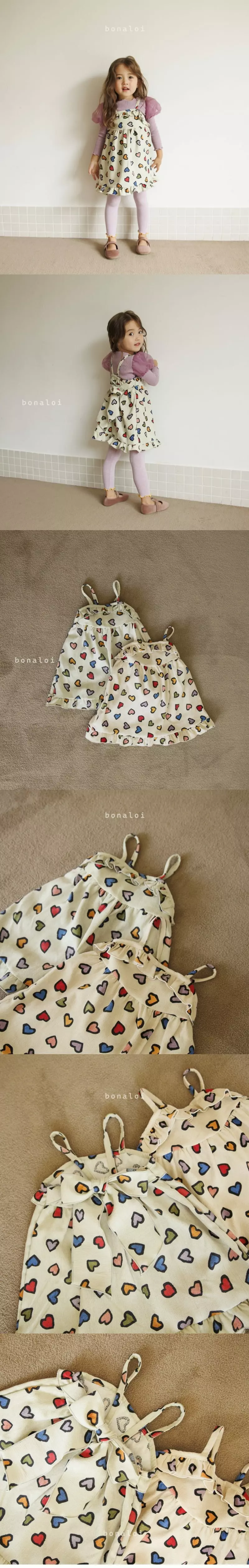 Bonaloi - Korean Children Fashion - #childrensboutique - Back Ribbon One-piece - 3