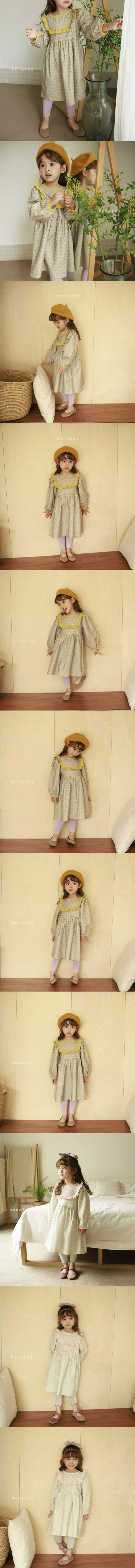 Bonaloi - Korean Children Fashion - #designkidswear - Frill Colar One-piece - 2