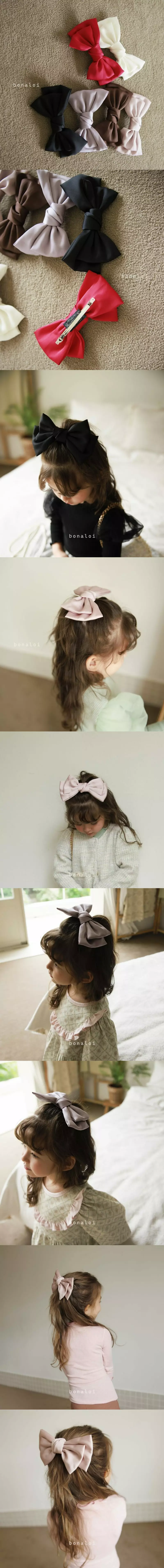 Bonaloi - Korean Children Fashion - #magicofchildhood - Gang Dan Ribbon Hairpin - 2