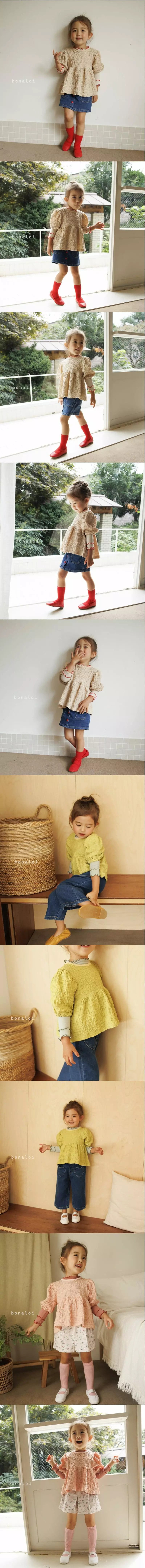 Bonaloi - Korean Children Fashion - #prettylittlegirls - Color Blouse - 2