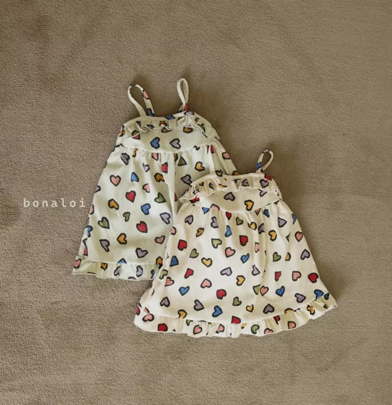 Bonaloi - Korean Children Fashion - #stylishchildhood - Back Ribbon One-piece
