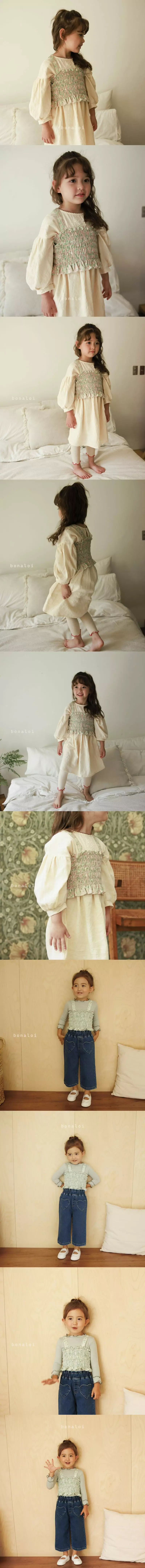 Bonaloi - Korean Children Fashion - #toddlerclothing - Smocked Bustier - 2