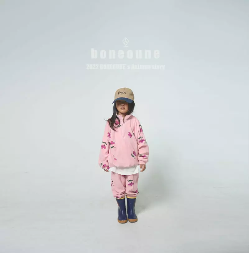Boneoune - Korean Children Fashion - #Kfashion4kids - Pink Flower Pants - 2