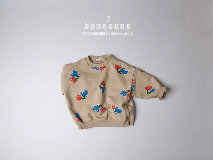 Boneoune - Korean Children Fashion - #childofig - Duson FLower Sweatshirt - 2