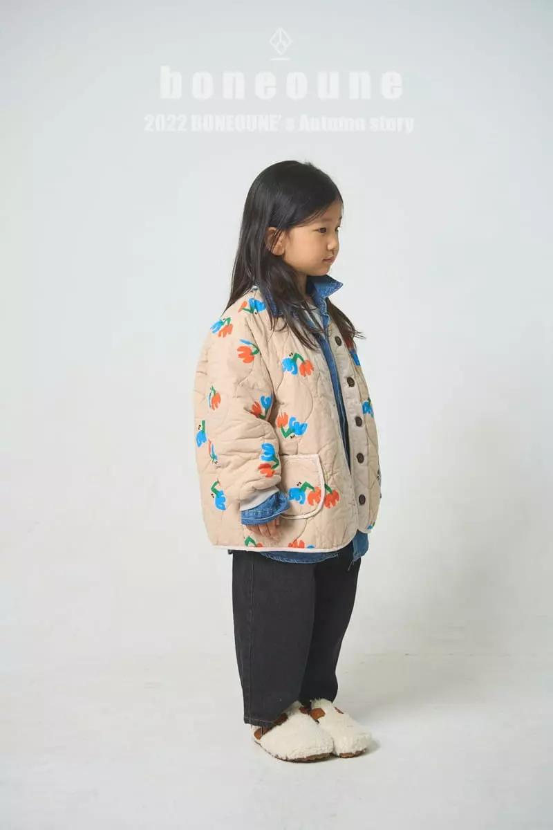 Boneoune - Korean Children Fashion - #childrensboutique - Duson Flower Quilting Jacket