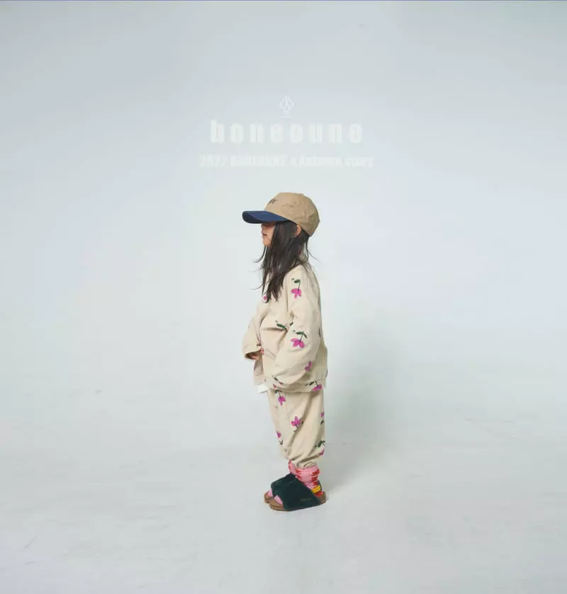 Boneoune - Korean Children Fashion - #childrensboutique - Pink Flower Zip-up - 10
