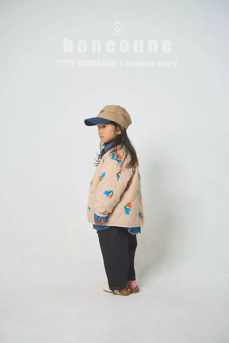 Boneoune - Korean Children Fashion - #designkidswear - Duson Flower Quilting Jacket - 2
