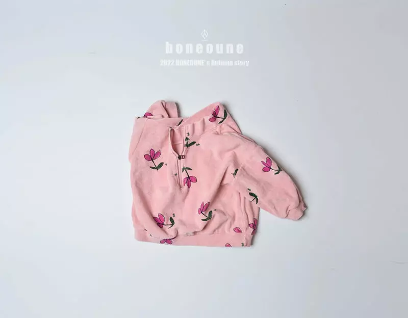 Boneoune - Korean Children Fashion - #discoveringself - Pink Flower Zip-up - 12