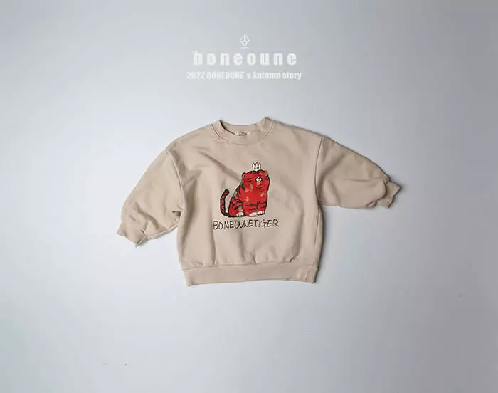 Boneoune - Korean Children Fashion - #fashionkids - Boss Tiger Sweatshirt
