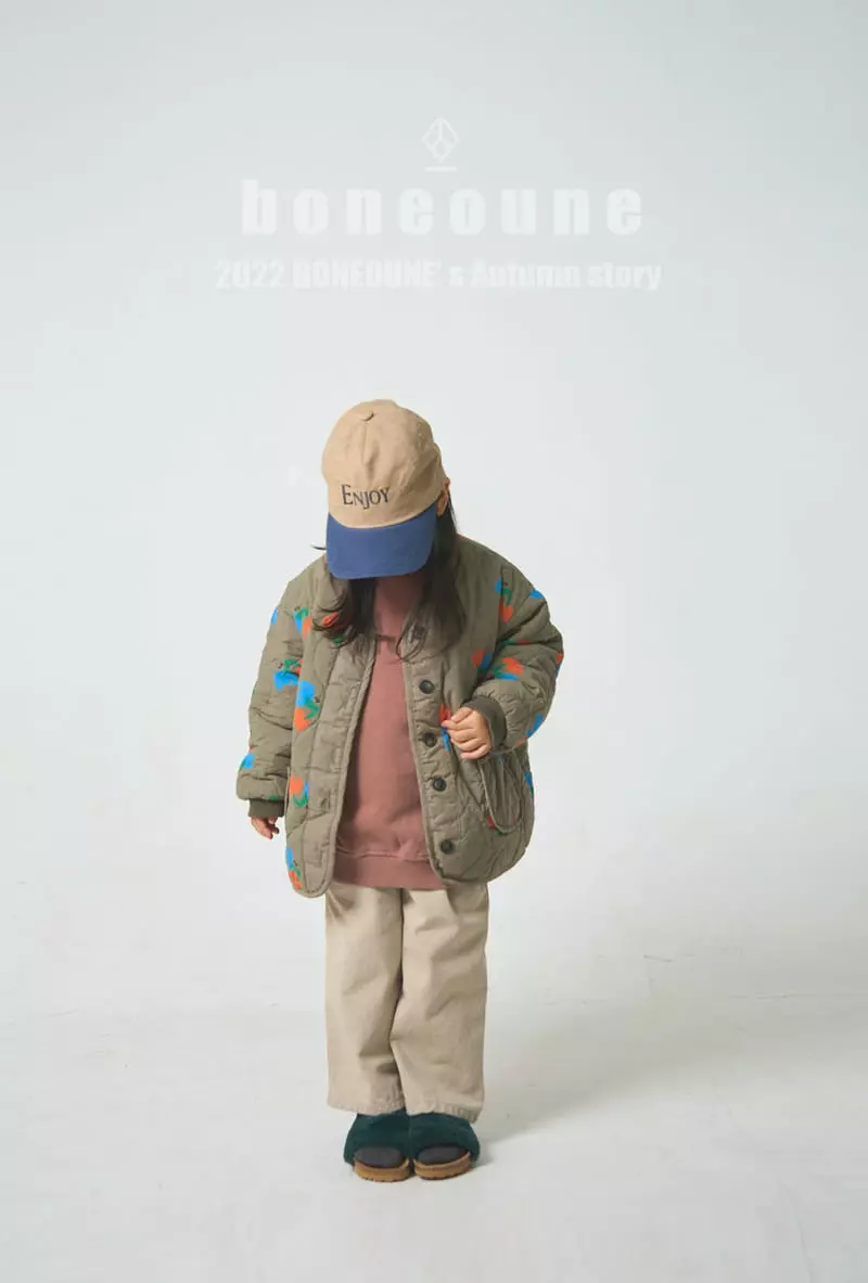 Boneoune - Korean Children Fashion - #discoveringself - Duson Flower Quilting Jacket - 4