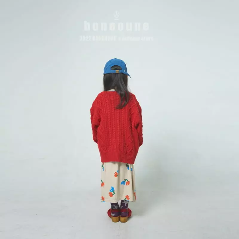 Boneoune - Korean Children Fashion - #fashionkids - Cable Knit Cardigan