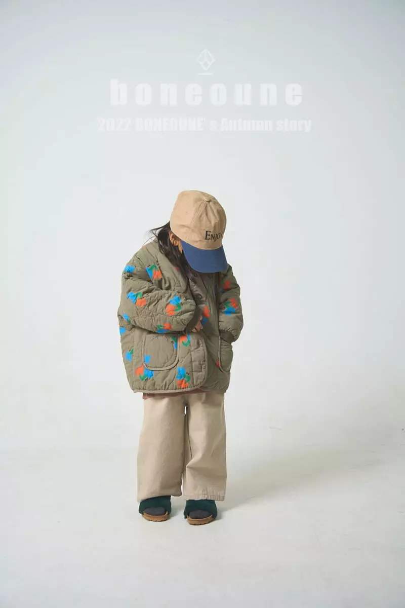 Boneoune - Korean Children Fashion - #kidsshorts - Duson Flower Quilting Jacket - 5