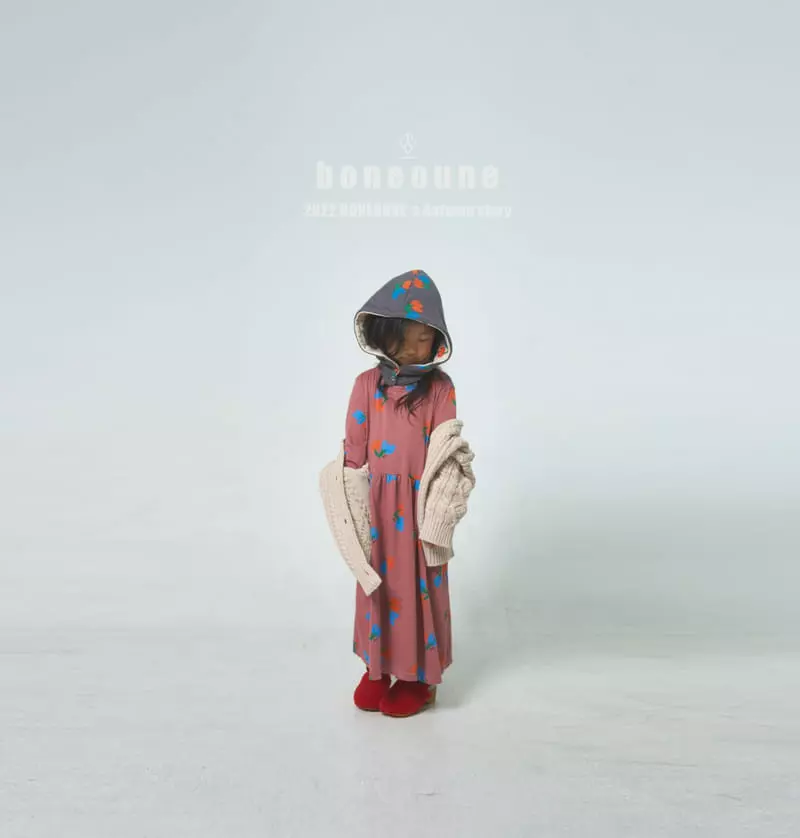 Boneoune - Korean Children Fashion - #fashionkids - Duson Flower Hoody Warmer - 4