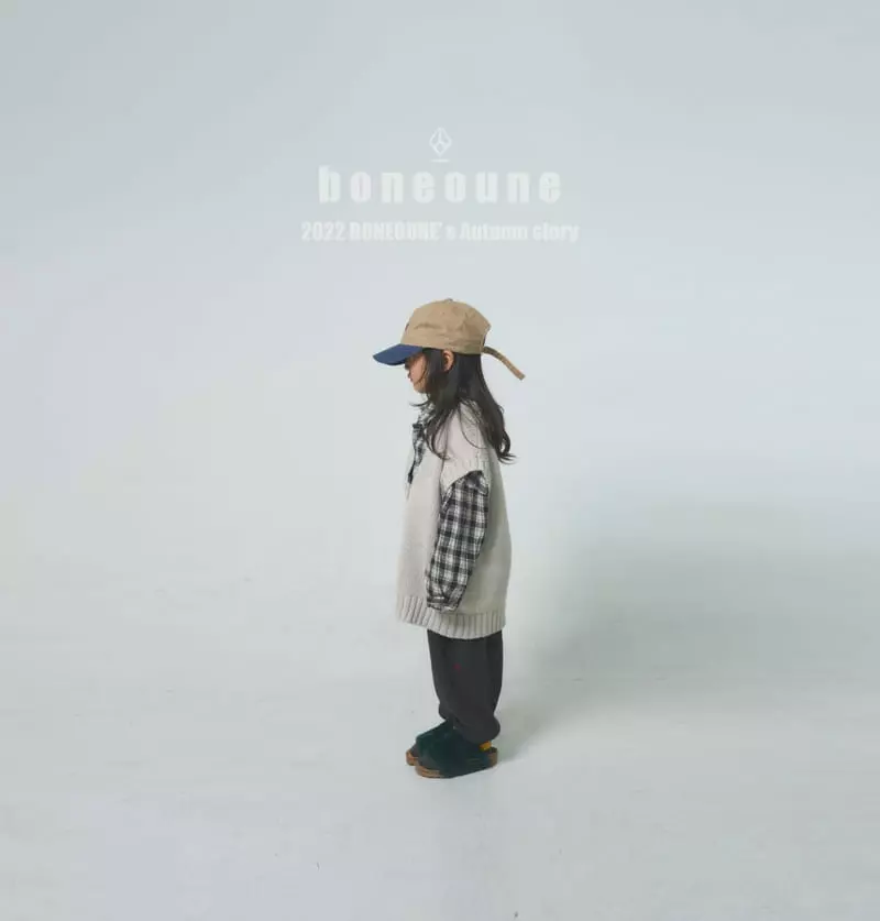Boneoune - Korean Children Fashion - #kidsshorts - Loose Knit Vest - 3