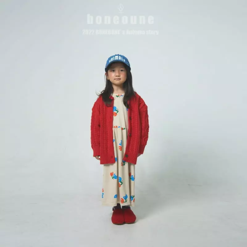 Boneoune - Korean Children Fashion - #kidsshorts - Cable Knit Cardigan - 2