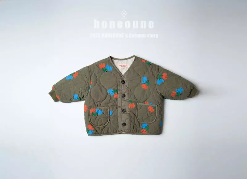 Boneoune - Korean Children Fashion - #littlefashionista - Duson Flower Quilting Jacket - 9