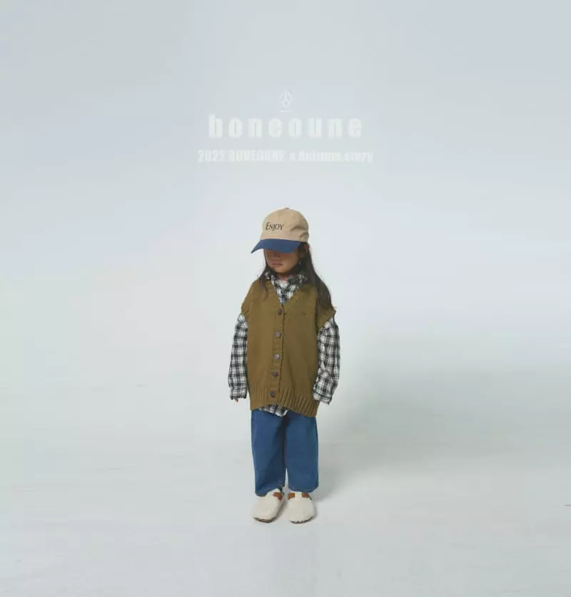 Boneoune - Korean Children Fashion - #littlefashionista - Loose Knit Vest - 7