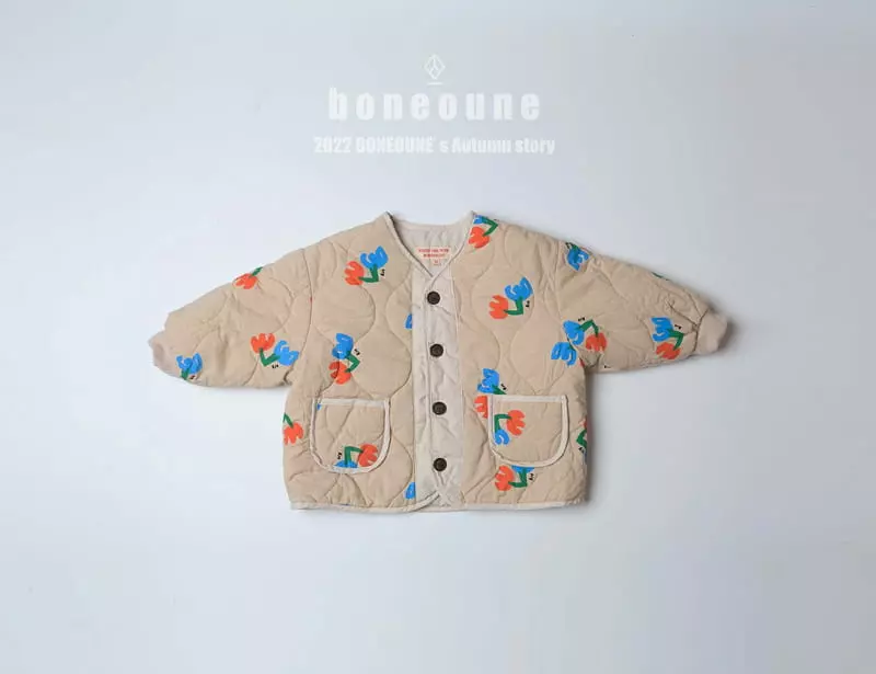 Boneoune - Korean Children Fashion - #magicofchildhood - Duson Flower Quilting Jacket - 10