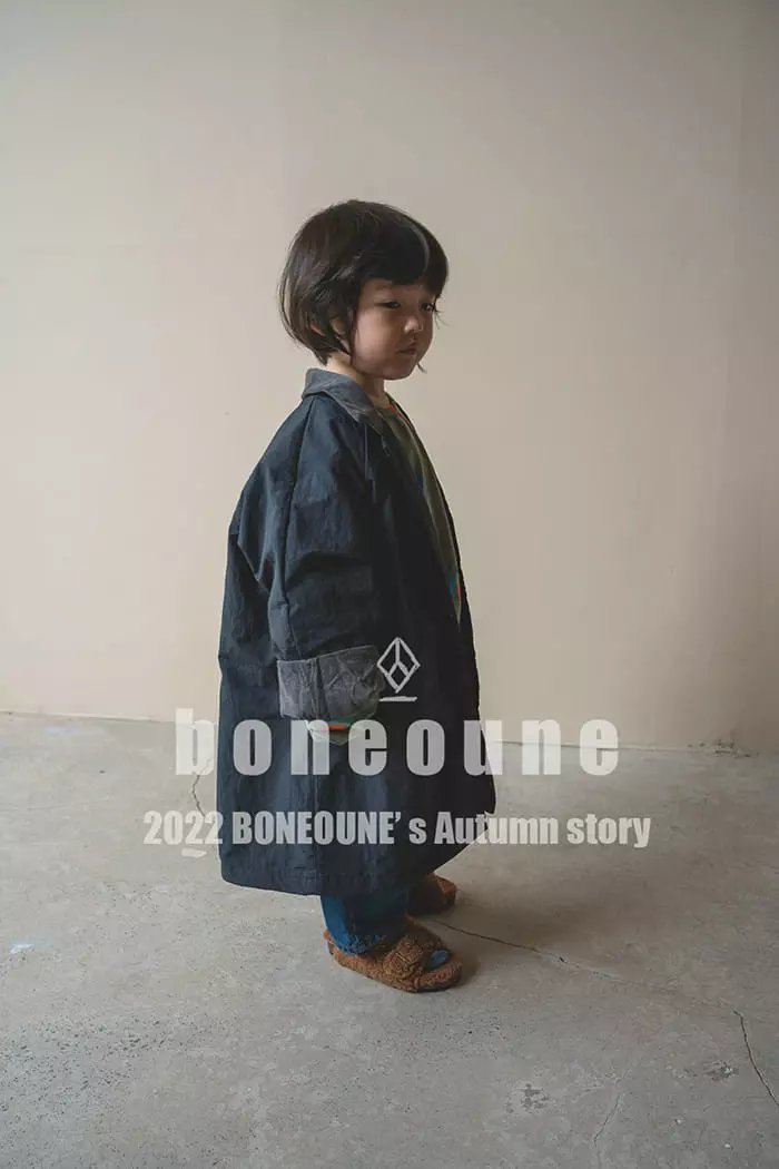 Boneoune - Korean Children Fashion - #minifashionista - Uf Button Long Coat - 3