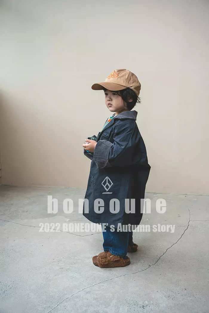 Boneoune - Korean Children Fashion - #minifashionista - Uf Button Long Coat - 4