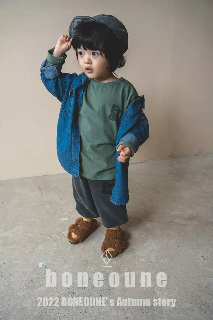 Boneoune - Korean Children Fashion - #prettylittlegirls - Hello Denim Shirt - 2