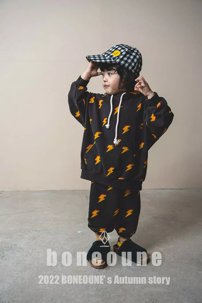 Boneoune - Korean Children Fashion - #toddlerclothing - Thunder Hoody - 2