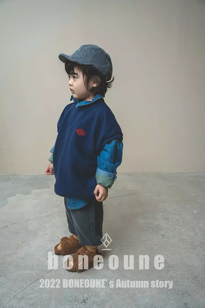 Boneoune - Korean Children Fashion - #todddlerfashion - Hello Denim Shirt - 4