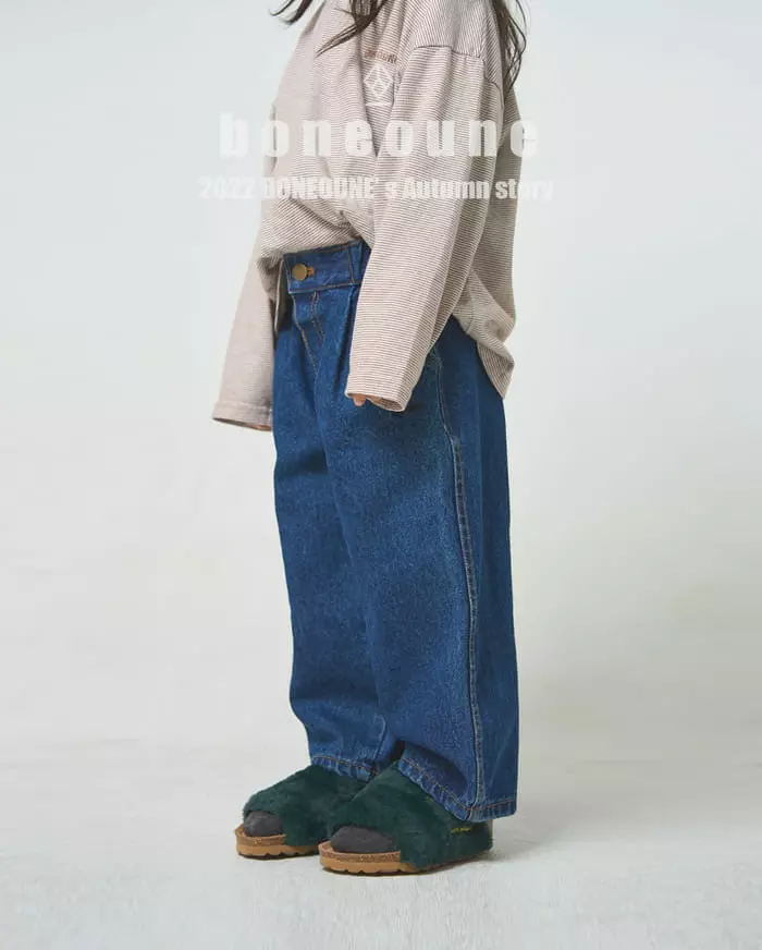 Boneoune - Korean Children Fashion - #toddlerclothing - Stylr Wide Jeans - 5