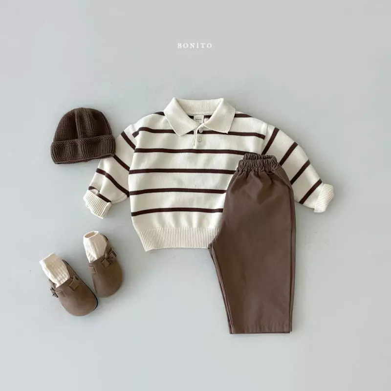 Bonito - Korean Baby Fashion - #babyboutique - Knit Collar Tee - 11