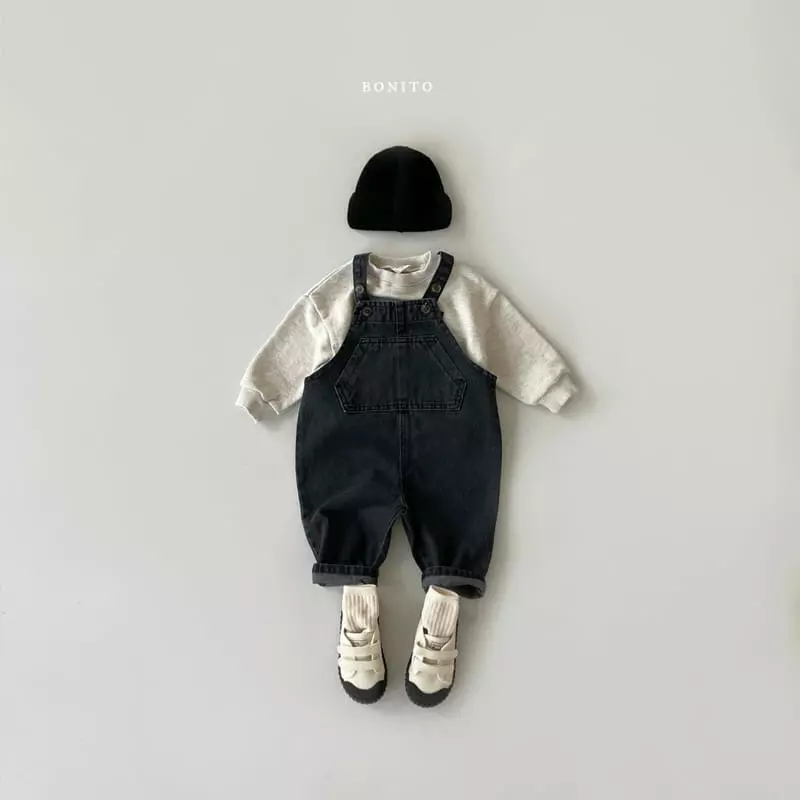Bonito - Korean Baby Fashion - #babyboutiqueclothing - Denim Dungarees Bebe - 7