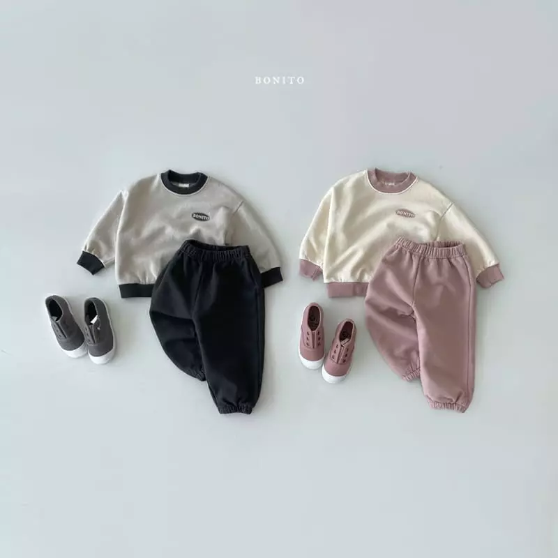 Bonito - Korean Baby Fashion - #babyclothing - Boni Sweatshirt Top Bottom Set Bebe