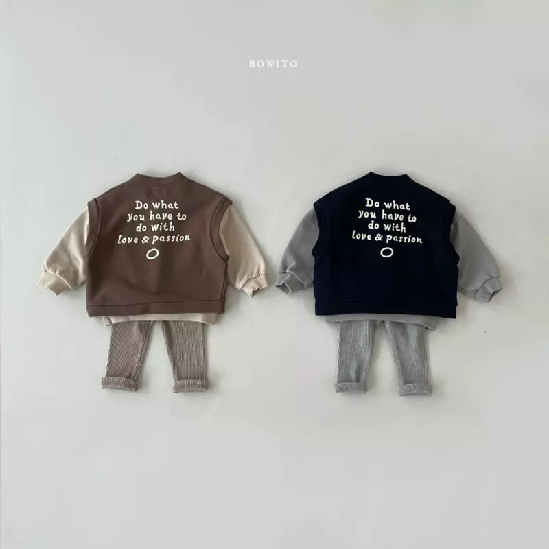 Bonito - Korean Baby Fashion - #babyclothing - Lettering Vest Bebe - 5