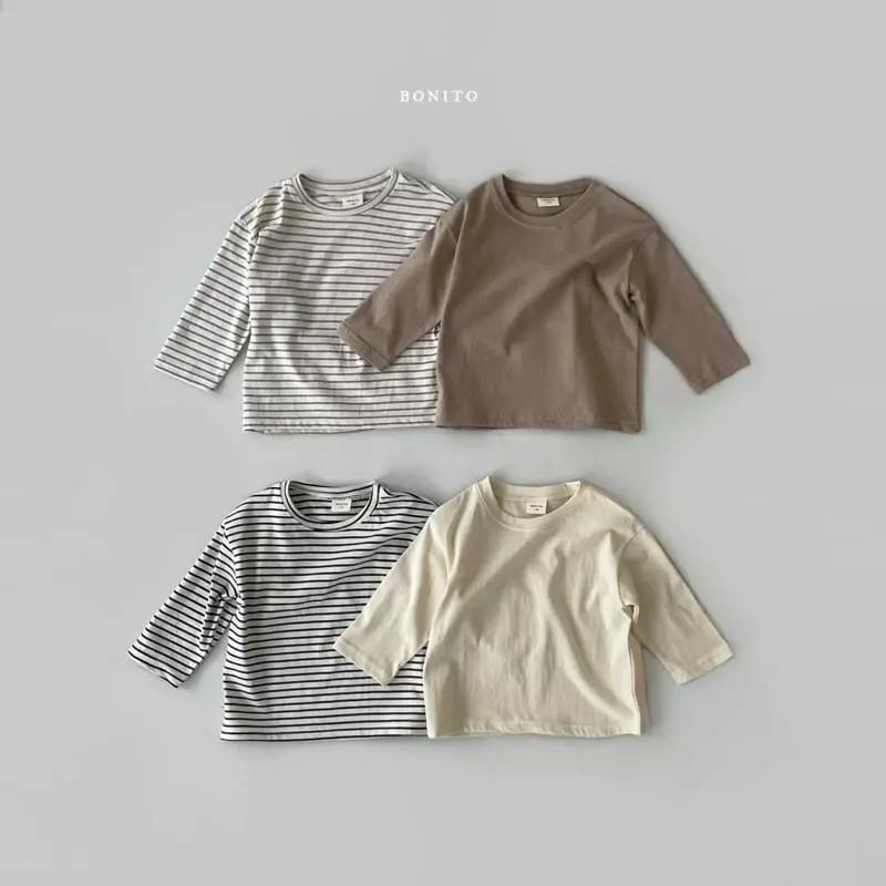 Bonito - Korean Baby Fashion - #babyfashion - 1+1 Base Tee Bebe - 2