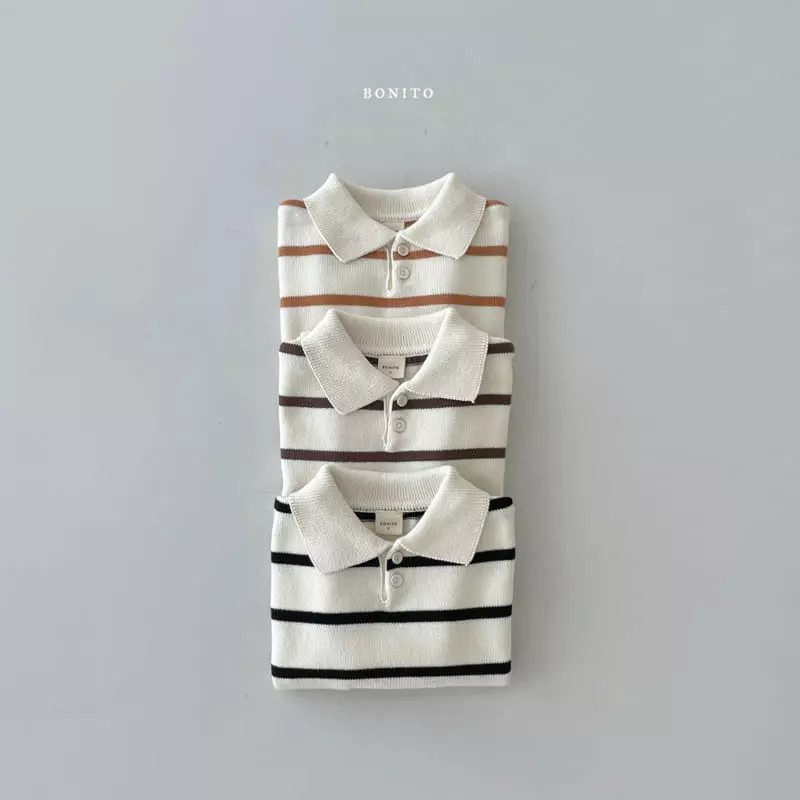Bonito - Korean Baby Fashion - #babygirlfashion - Knit Collar Tee