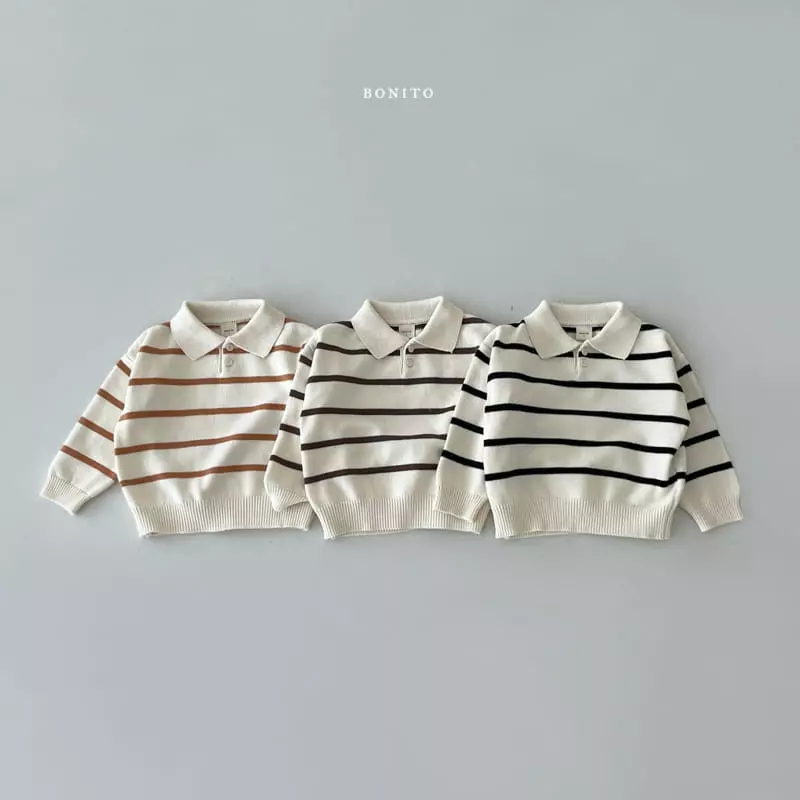 Bonito - Korean Baby Fashion - #babylifestyle - Knit Collar Tee - 2