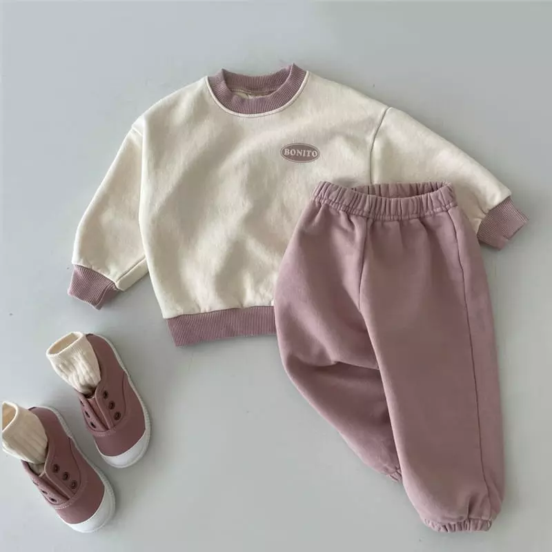 Bonito - Korean Baby Fashion - #babylifestyle - Boni Sweatshirt Top Bottom Set Bebe - 5