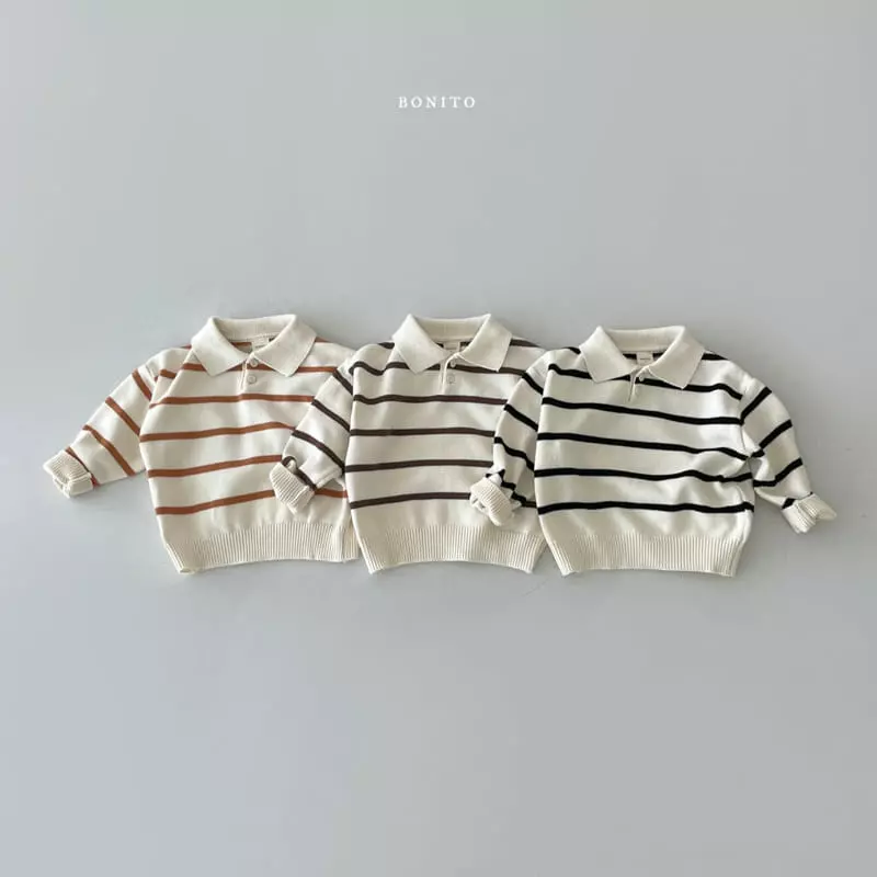 Bonito - Korean Baby Fashion - #babyoninstagram - Knit Collar Tee - 3
