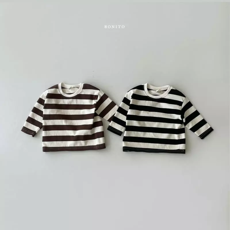 Bonito - Korean Baby Fashion - #babyoninstagram - Stripes Danggang Tee Bebe