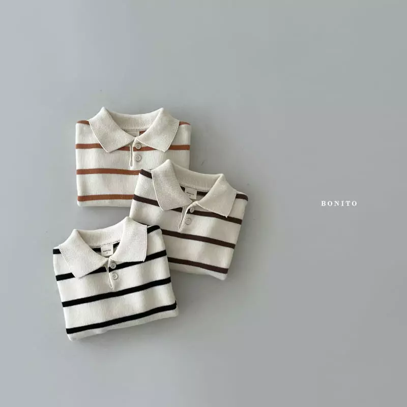 Bonito - Korean Baby Fashion - #babyoutfit - Knit Collar Tee - 5