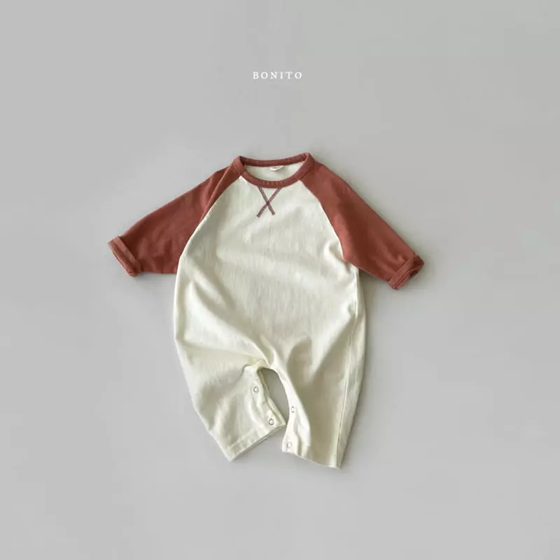 Bonito - Korean Baby Fashion - #babyootd - Raglan Pocket Bodysuit Bebe - 4